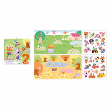 Coffret Créatif Stickers Epais Repositionnables 2 ans Janod produit face