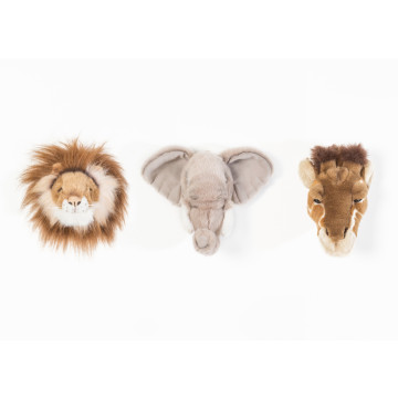 Coffret Mini Trophées Peluches Safari WILD AND SOFT face