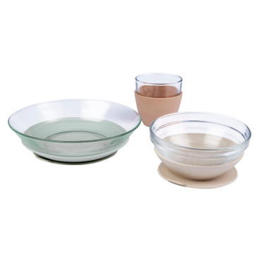 Coffret repas verre BEABA x DURALEX Natural Beaba produit