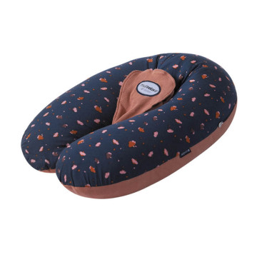 Coussin de maternité et d'allaitement Multirelax jersey Fleur Cassonade Candide