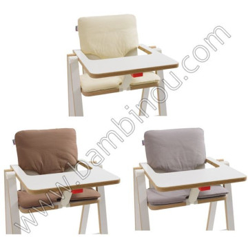 Chaise haute bébé pliante hêtre blanc Superflat - Bambinou