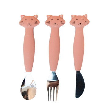 Couverts 3 pièces en silicone Mrs. Cat Trixie produits 