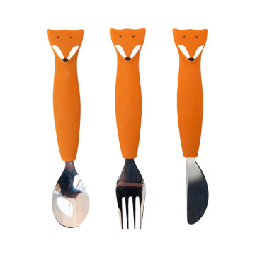 Couverts 3 pièces en silicone Mr. Fox Trixie produits 