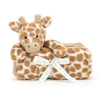 Couverture avec doudou Bashful Giraffe Blankie Jellycat produit 