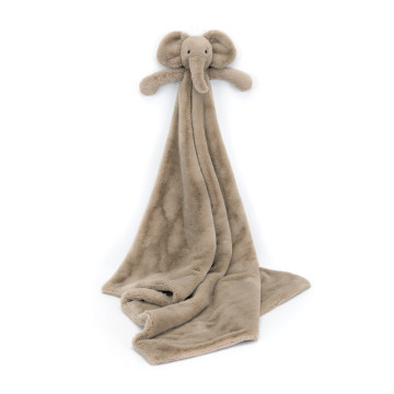 Couverture avec doudou Smudge Elephant Blankie Jellycat produit face