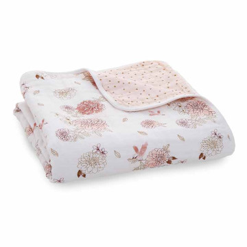 Couverture de rêve en mousseline de coton Dahlias Aden + Anais