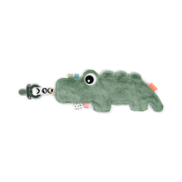 Doudou attache-sucette Croco Vert Done by Deer produit face