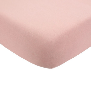 Drap Housse en coton 60 x 120 cm Vieux Rose Trois Kilos Sept produit face