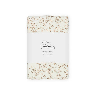 Drap-housse, 70 x140 x 15 - GOTS Lierre Cam Cam produit face