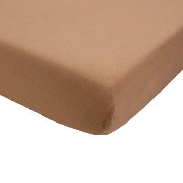 Drap-housse en coton 70 x 140 cm Camel Trois Kilos Sept produit face