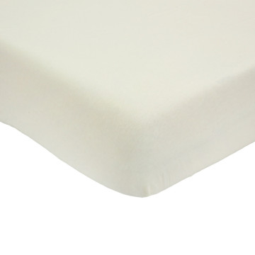 Drap Housse Uni 70 x 140 cm Vanille 3kg7 produit face