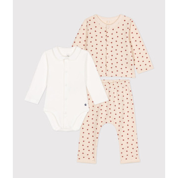 Ensemble 3 pièces en molleton léger bébé Avalanche Fameux Petit Bateau produit face