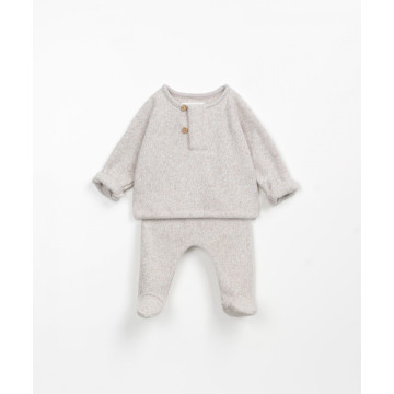 Ensemble bébé pull et pantalon en jersey So-So PLAY UP face