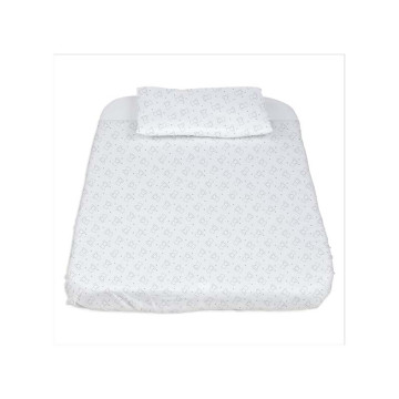 Ensemble linge de lit 3 pièces pour Berceau Cododo Next2Me : Taie oreiller + Drap housse + Drap Bear Chicco