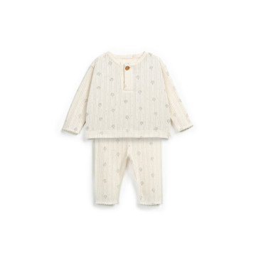 Ensemble pull et pantalon imprimé artichauts Grés  Play Up face