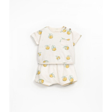 Ensemble short et t-shirt agrumes Grés Play Up face