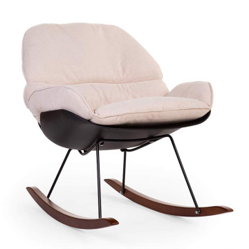 Fauteuil d’allaitement Rocking Chaise Lounge Noir/Écru Childhome