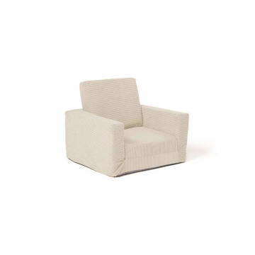 Fauteuil pliant blanc cassé KID'S CONCEPT plié