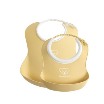 Ensemble bavoirs souple Jaune Pastel Babybjörn