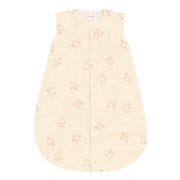 Gigoteuse mi-saison en double gaze 0-6 m Fluffy Wabi-Sabi Brown Hoshi Birds Nobodinoz produit 