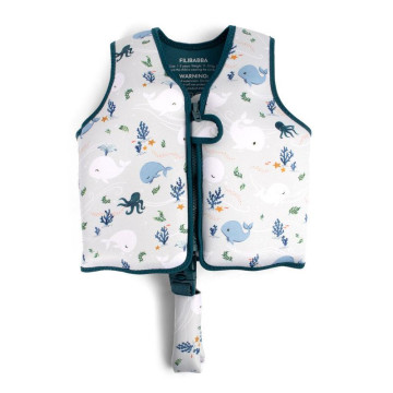 Gilet de natation 1-2 ans Les contes de Christian la Baleine FILIBABBA face