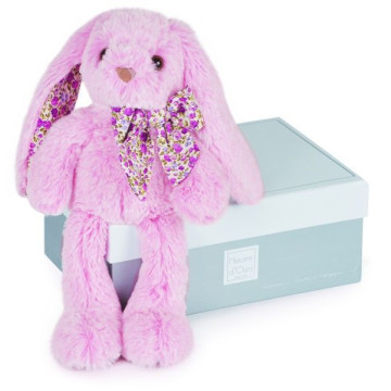Lapin rose Les Copains Câlin 25 cm - Histoire d'Ours - Bambinou