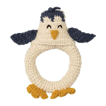 Hochet en crochet Pingouin Hoppa