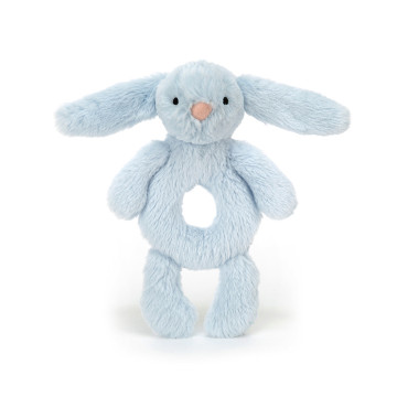 Hochet peluche lapin Bashful Jellycat Produit face