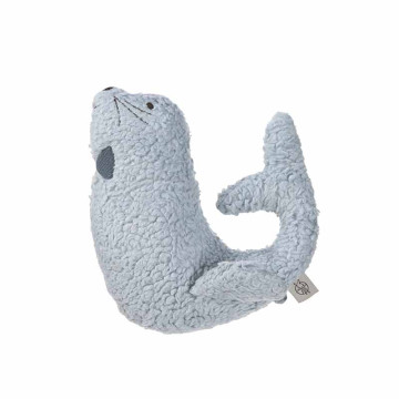 Doudou plat tricoté en coton bio Little Chums chat