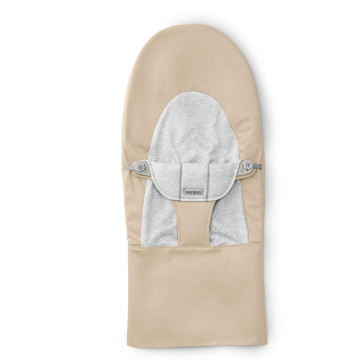 Housse pour Transat Balance Soft Tissé/Jersey, Boutons gris, Beige/Gris Babybjorn produit face