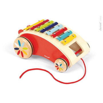 Haltère Maracas Confetti (bois) : Jouets musicaux Janod - J07610