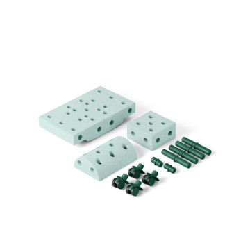 Jeu de construction évolutif Curiosity Kit MODU face menthe / vert