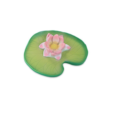 Jouet de bain de dentition Nénuphar Water Lily Oli & Carol face 