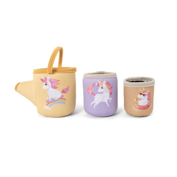 Jouets de bain en néoprène Gobelets d’activités licorne FILIBABBA face