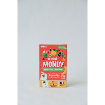 Le Mini-Mondy Fruits & Légumes, jeu de langage Observe Montessori Produit face