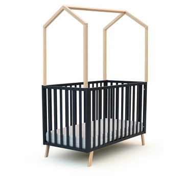 Lit bébé 60 x 120 cm à roulettes en bois - Combelle – Lulu au lit