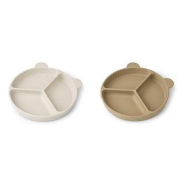 Lot de 2 assiettes à compartiment Liewood