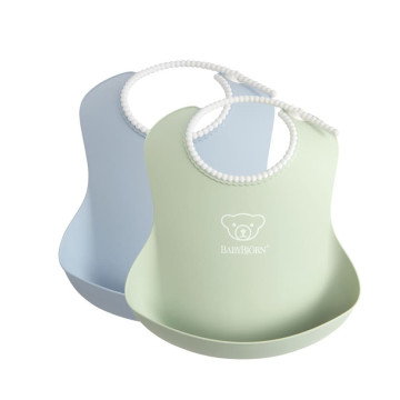 Babybjorn - Assiette, Cuillère et Fourchette pour bébé, 2 ensembles - Bleu  pastel