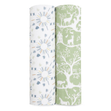 Lot de 2 langes en mousseline de coton Harmony Aden + Anais