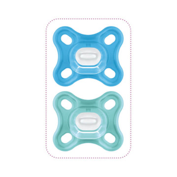 Lot de 2 Sucettes en silicone Comfort 0m+ Bleu Mam