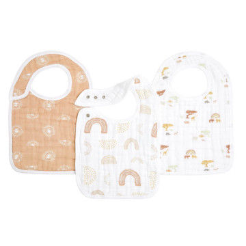 Lot de 3 bavoirs en mousseline de coton Keep rising Aden + Anais