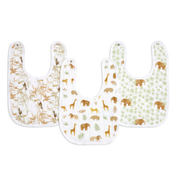 Lot de 3 bavoirs en mousseline de coton Tanzania Aden + Anais