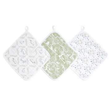 Lot de 3 débarbouillettes en mousseline de coton Harmony Aden + Anais