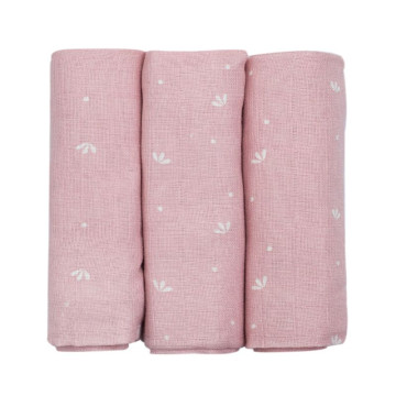 Lot 3 Langes 70x70 cm Petales Roses 3kg7 langes