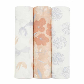 Lot de 3 maxi-langes silky soft Koi pond Aden & Anais