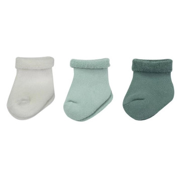Lot 3 Paires De Chaussettes 0-6m Sapin / Ecru / Sauge le lot