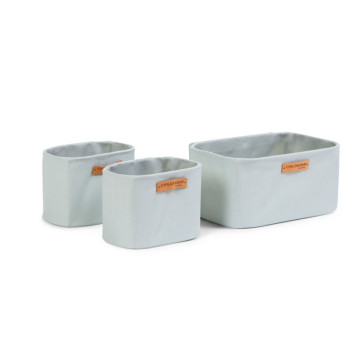 Lot de 3 paniers de rangement à suspendre Gris Clair Childhome Produit