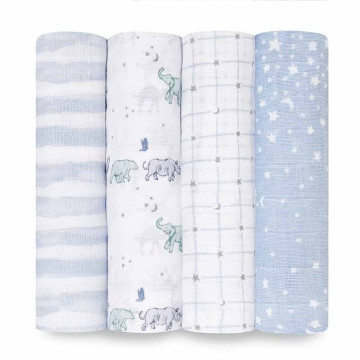 Lot de 4 maxi-langes en mousseline de coton Rising star Aden + Anais