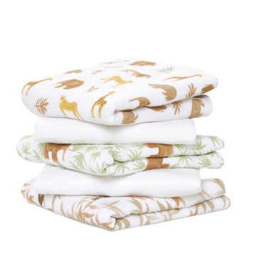 Lot de 5 musy-langes en mousseline de coton Tanzania Aden + Anais