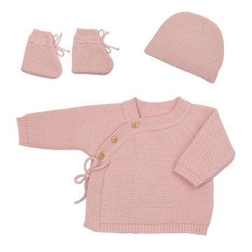 Lot Brassiere Bonnet Chausson Rose Nude Trois Kilos Sept ensemble